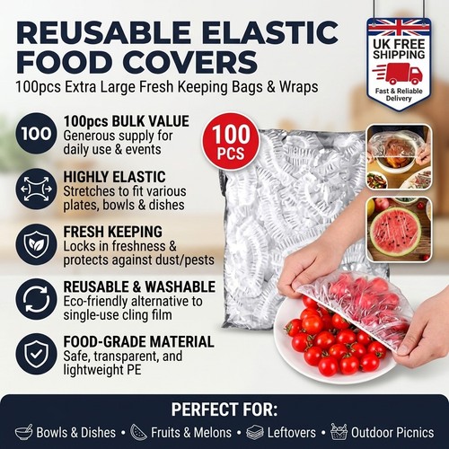 100pcs reusable elastic food - reusable,