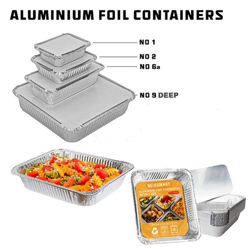 Aluminium foil trays with - trays,