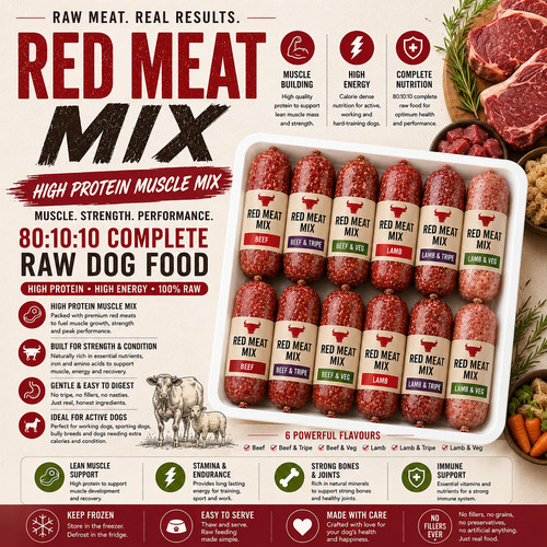 Red meat mix - red, frozen