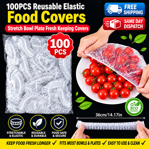 100pcs reusable elastic food - 100pcs,