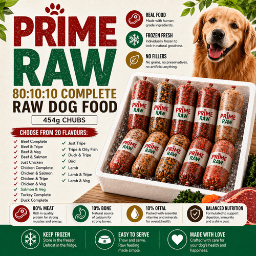 Prime raw dog - raw, food